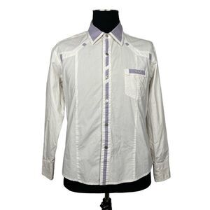 Pavi Italy Cotton Blend Snap Front Shirt - Men’s M